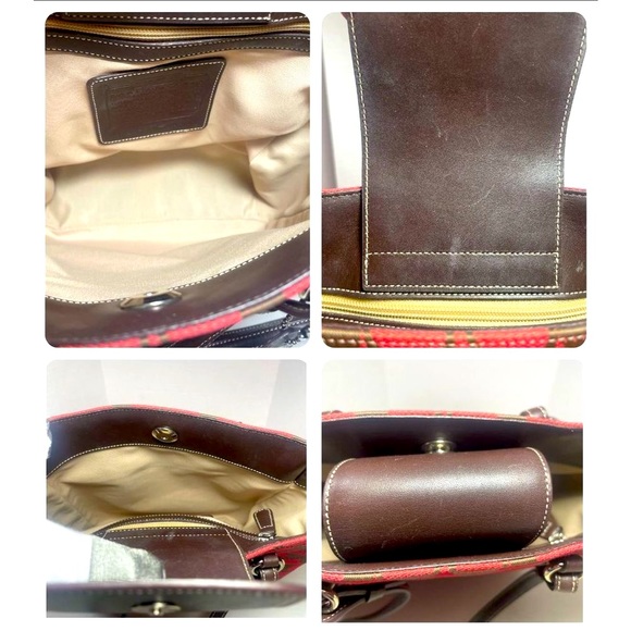 Coach Signature series tapestry and leather handbag PRICE..IS..VERY…FIRM! - Picture 10 of 16